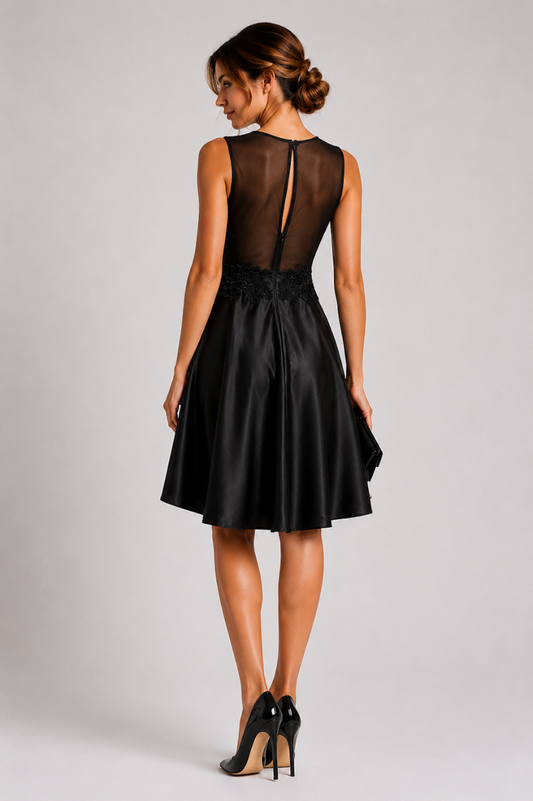 Hi-Low Black Lace Dress