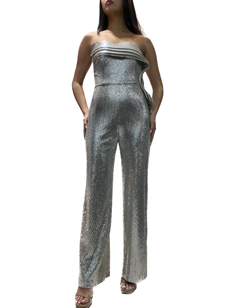 Jumpsuit with Detailed Neckline