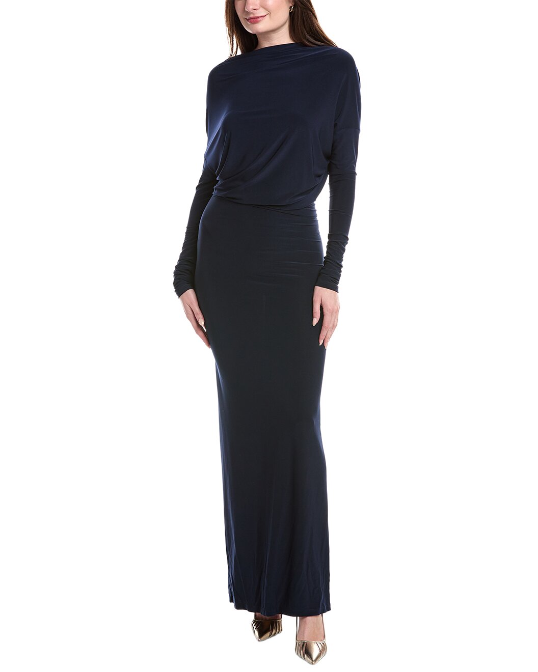 Long Sleeve Deep-V Decollete Multi-Way Gown