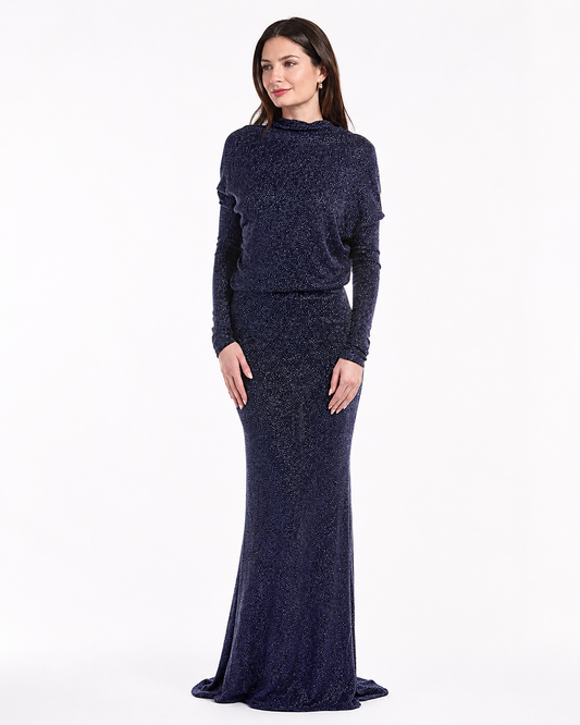 Deep-V-Décolleté Multi Way Gown With Long Sleeves