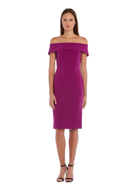 Midi Off-Shoulders Fitted Dress