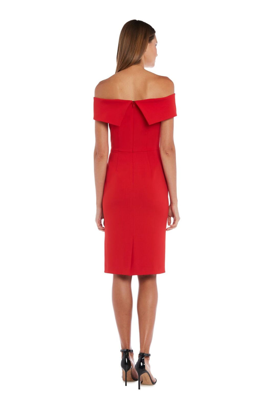 Midi Off-Shoulders Fitted Dress
