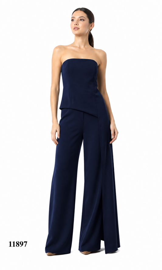 Sleeveless Jumper With Side Draped Train Details