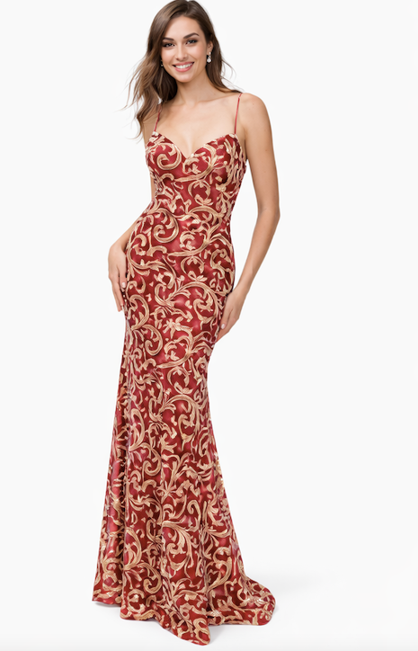 Beaded & Embroidered Gown