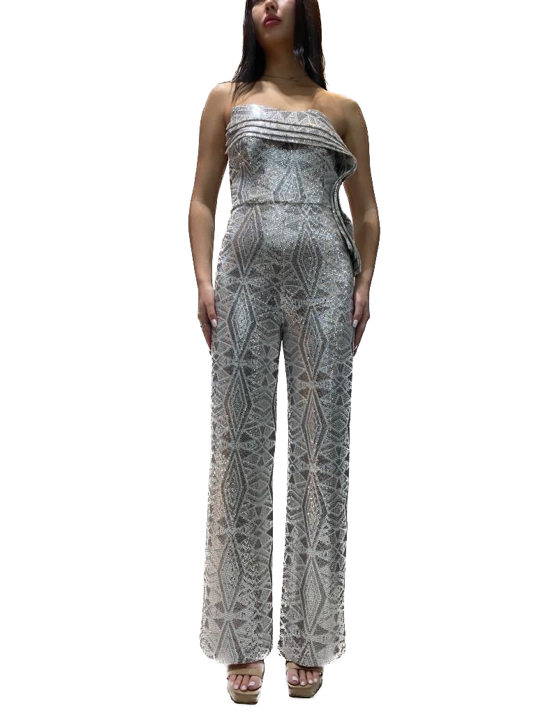 Jumpsuit with Detailed Neckline