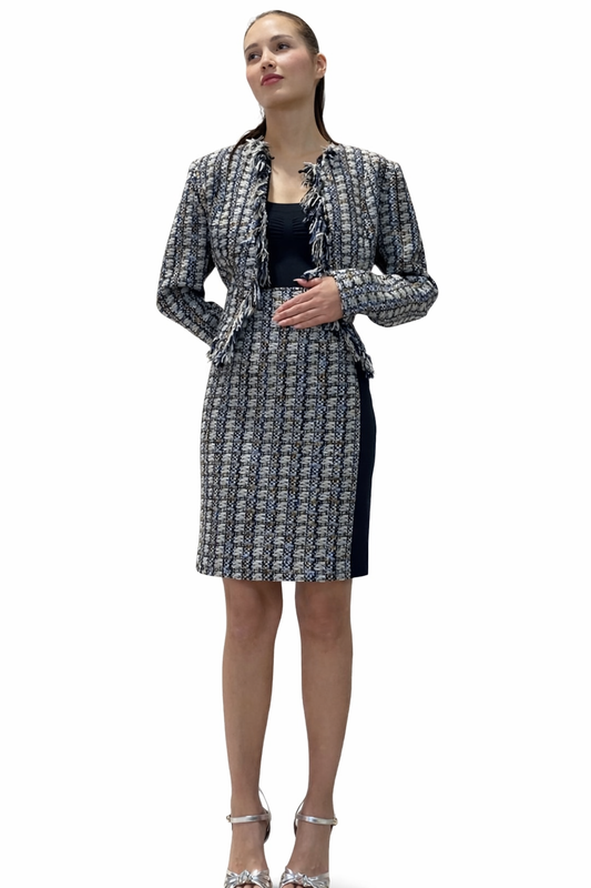 Knee Length Skirt and Jacket Set