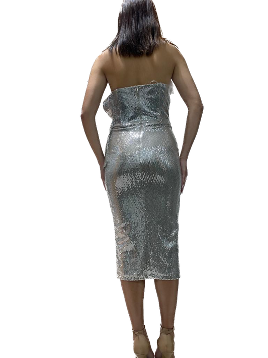 Strapless Dress with Detailed Neckline