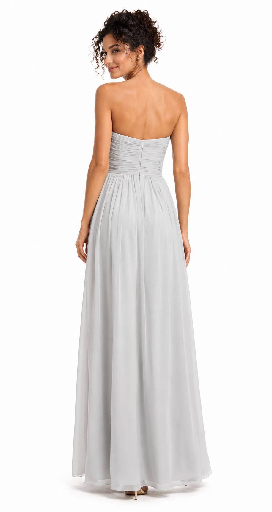 Strapless Slip Purple Gown