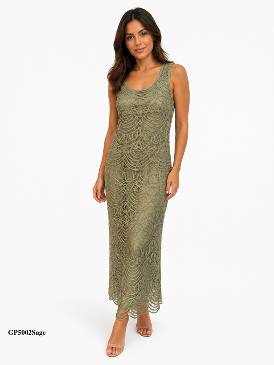 Silk Sage Green Midi Dress and Jacket
