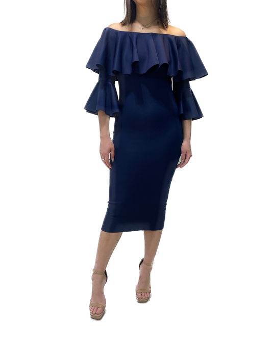 Off-the-shoulder Midi Dress