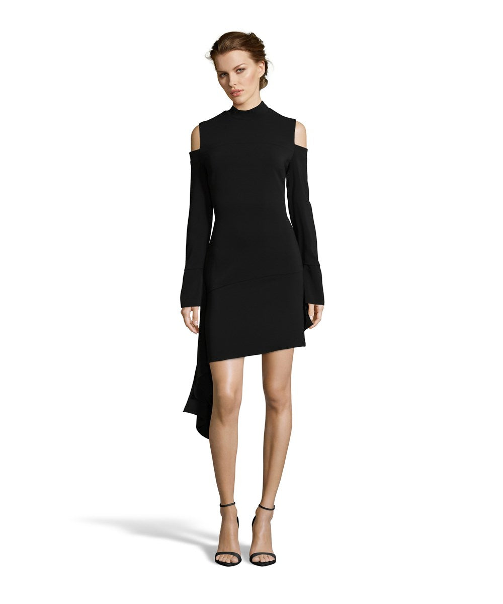 Cold-Shoulder Mini Dress With Side Train Issue New York Cold-Shoulder Mini Dress With Side Train Issue New York
