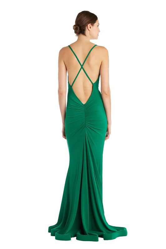 Cross Back Ruched Gown