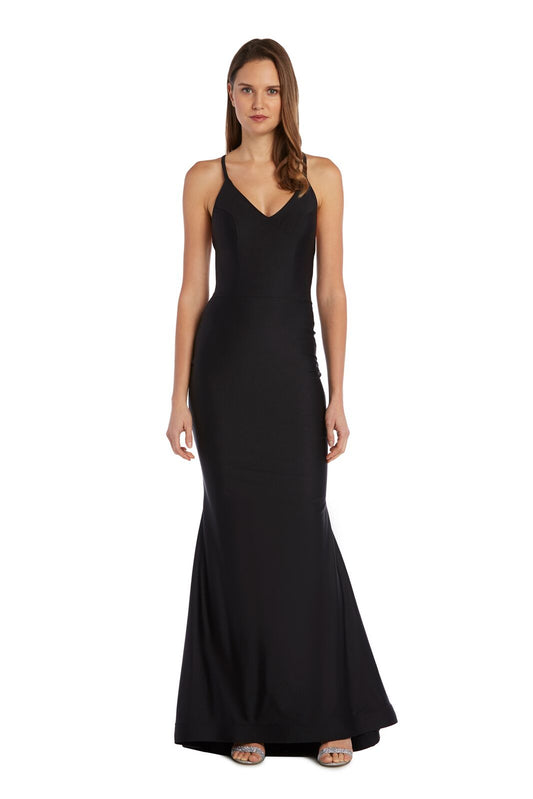 Cross Back Ruched Gown