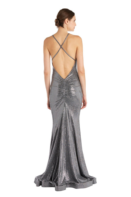 Cross Back Ruched Gown