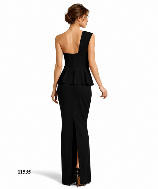 One Shoulder Peplum Dress