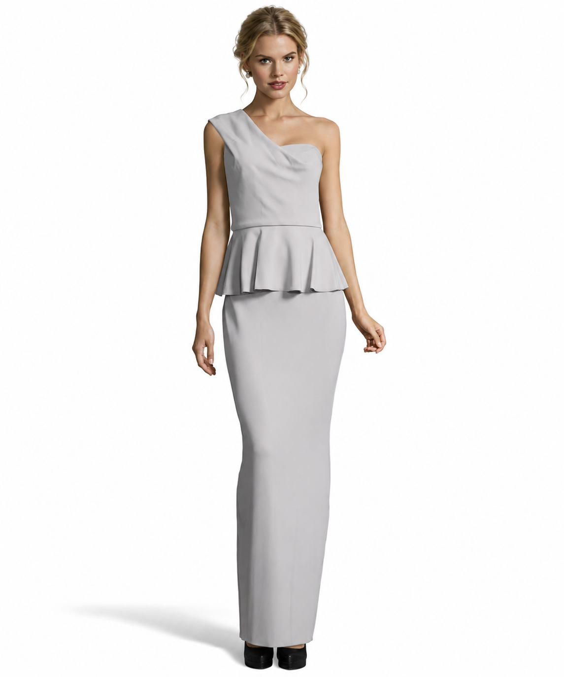 One Shoulder Peplum Dress