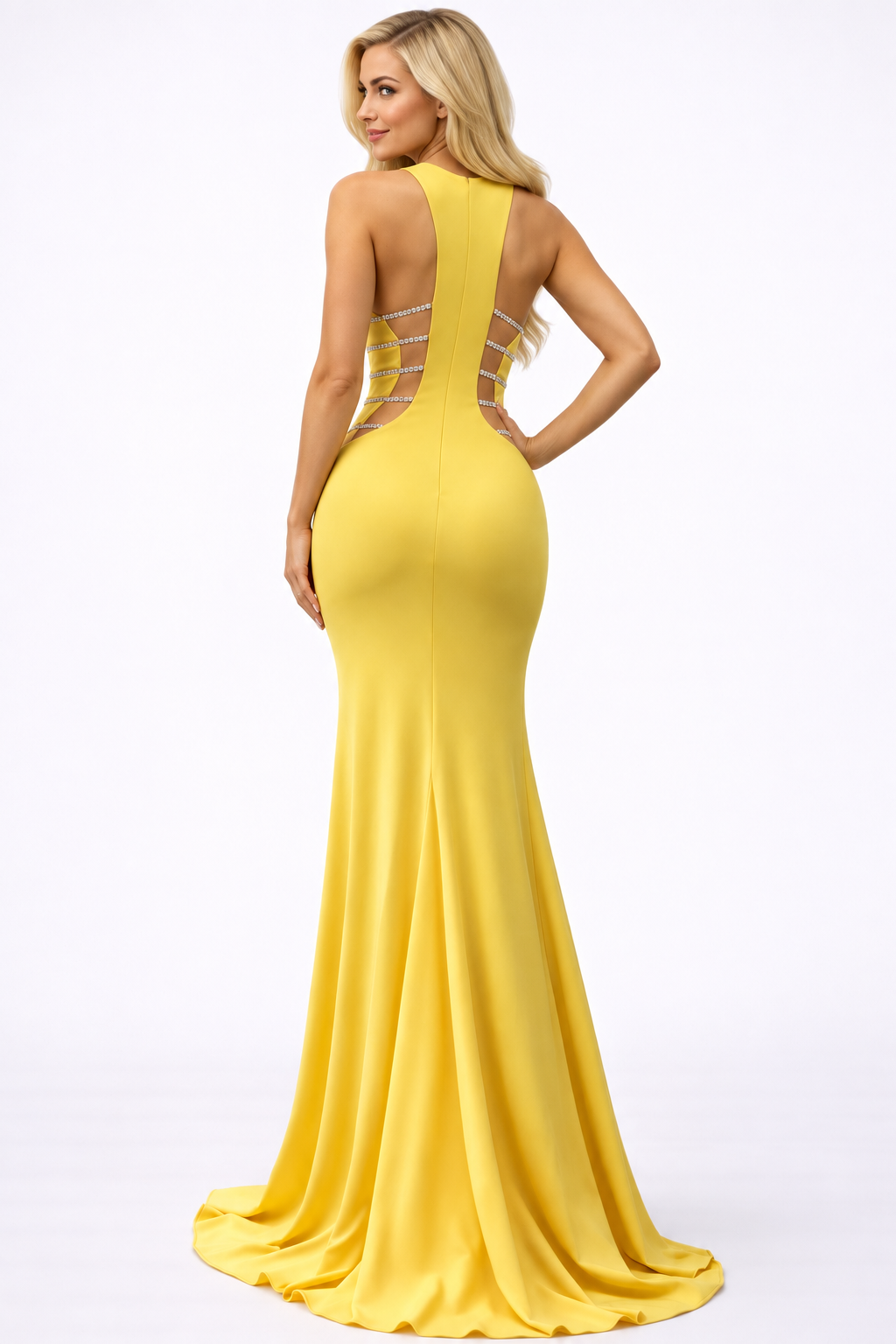 Crystal Embellished Long Dress