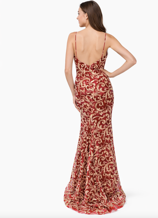 Beaded & Embroidered Gown