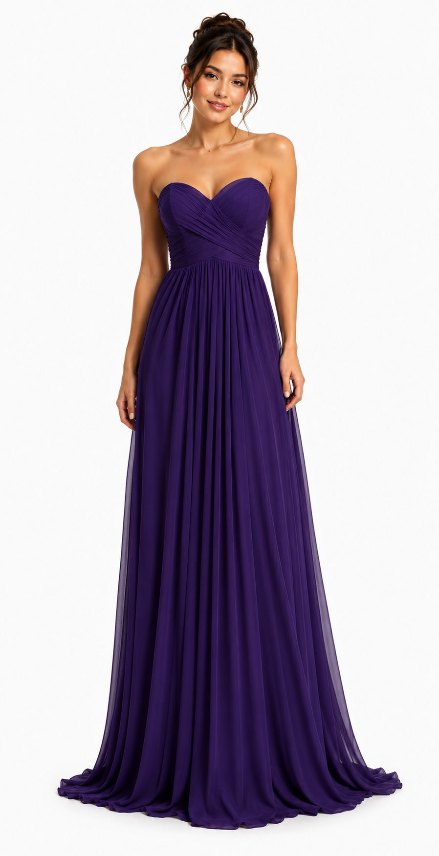 Strapless Slip Purple Gown