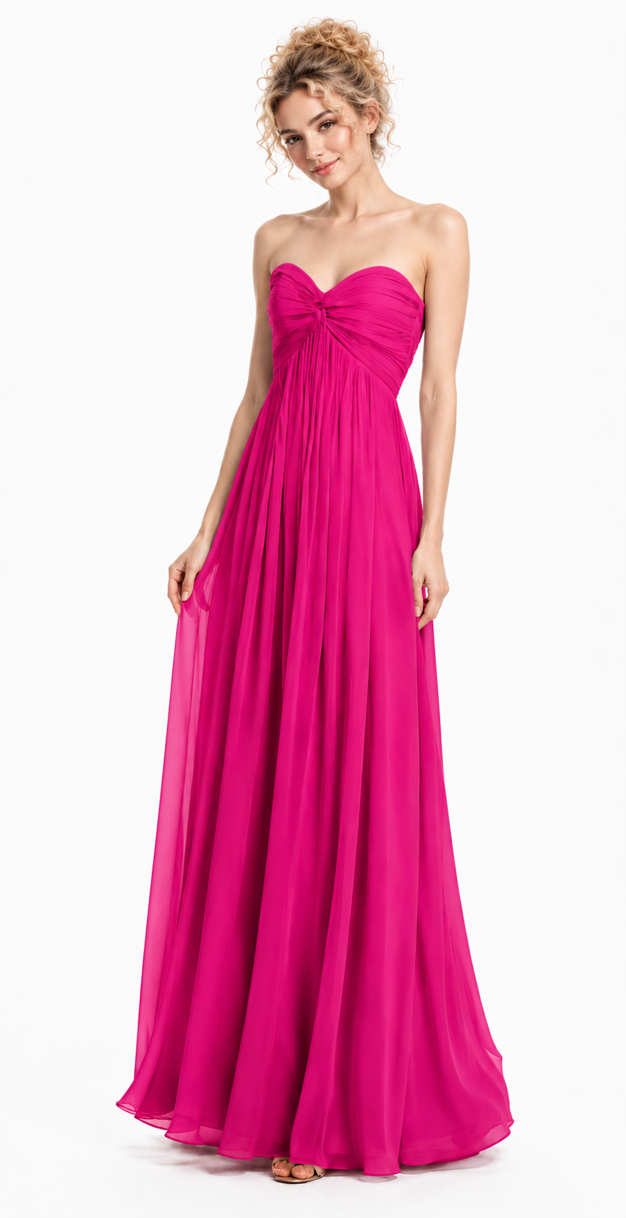 Strapless Slip Purple Gown