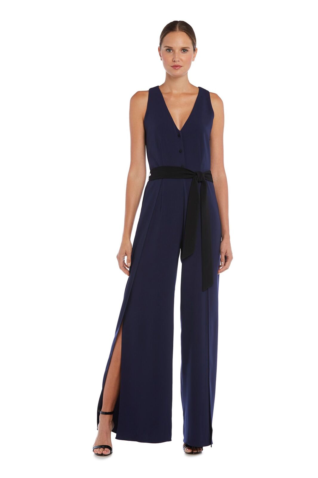 Button-down Jumpsuit with Belt