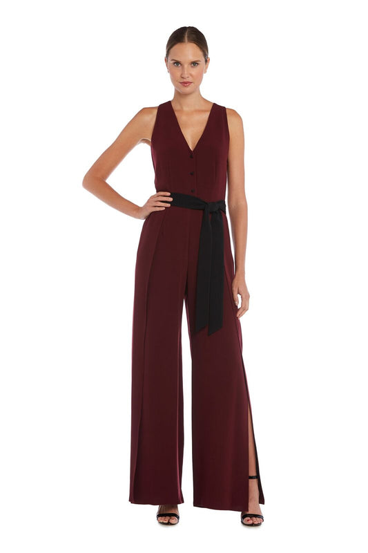 Button-down Jumpsuit with Belt