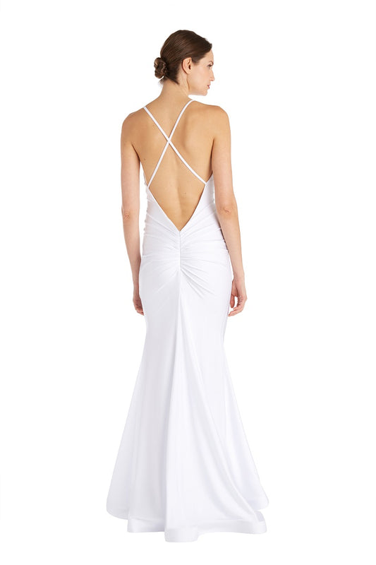 Cross Back Ruched Gown