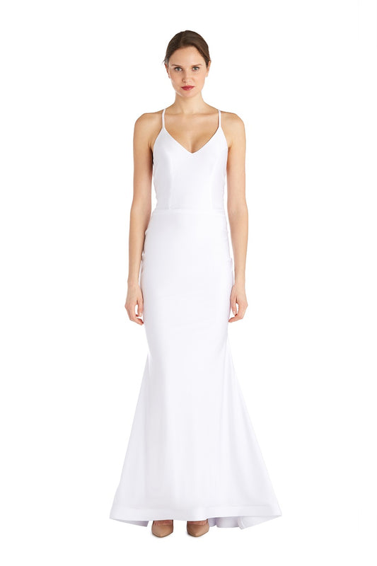 Cross Back Ruched Gown